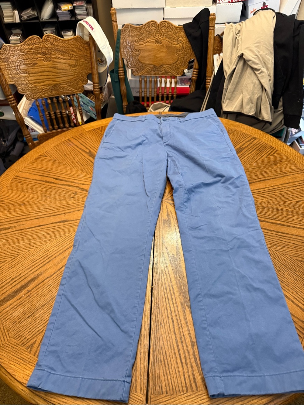 ROWM Men's Light Blue Straight Chino Pants